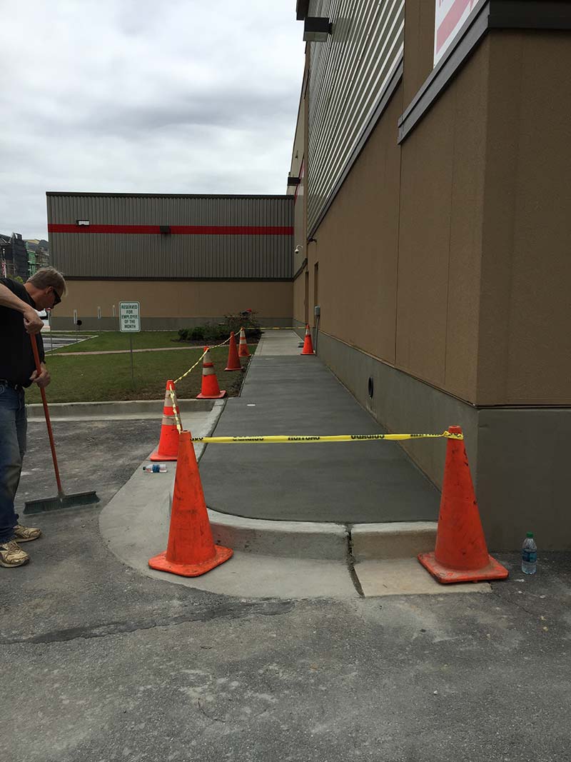 concrete curb