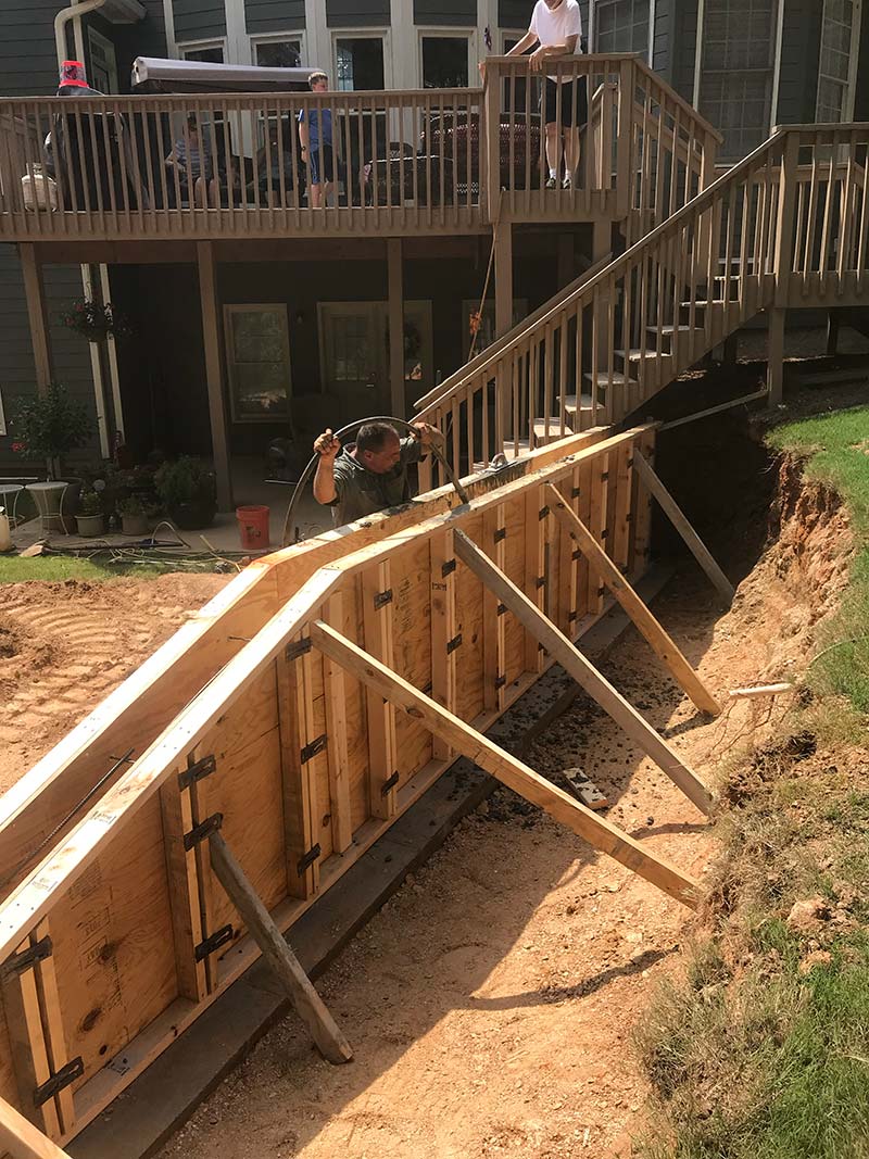 residential concrete wall