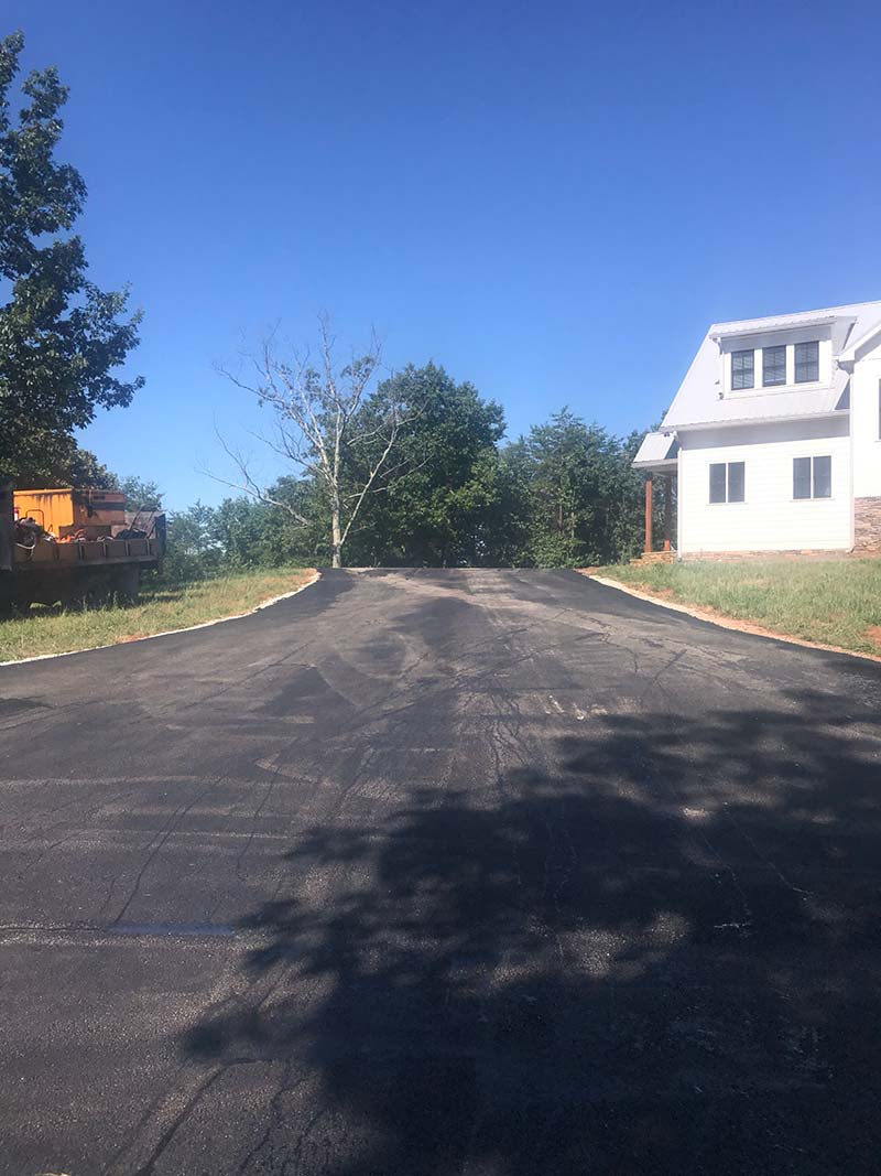 Asphalt road work