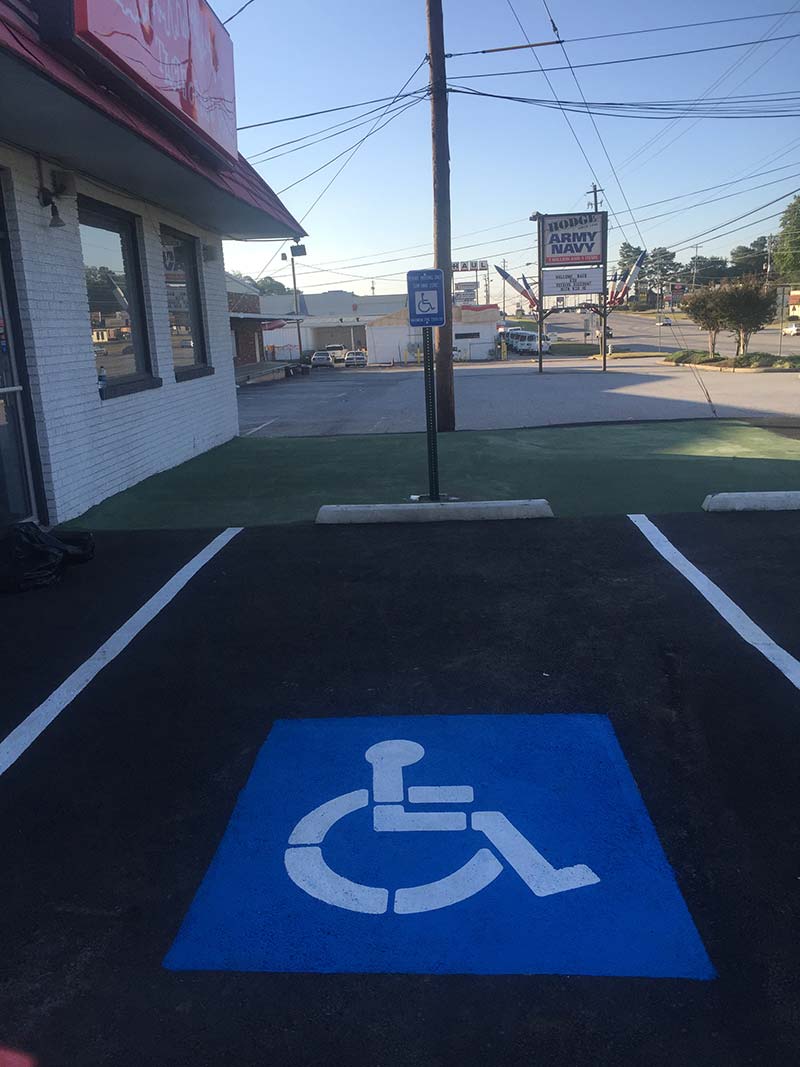 asphalt parking lot painting