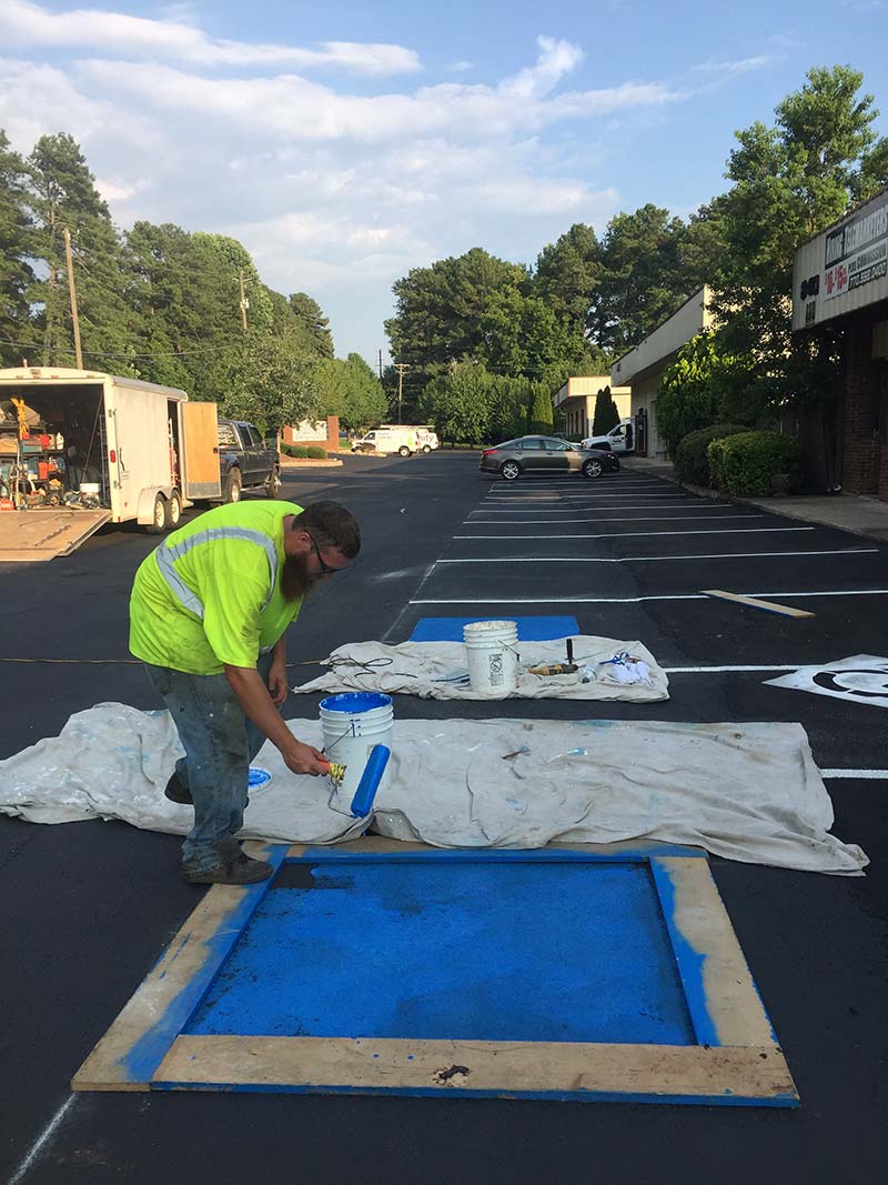 asphalt parking lot painting