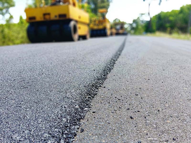 Asphalt road work