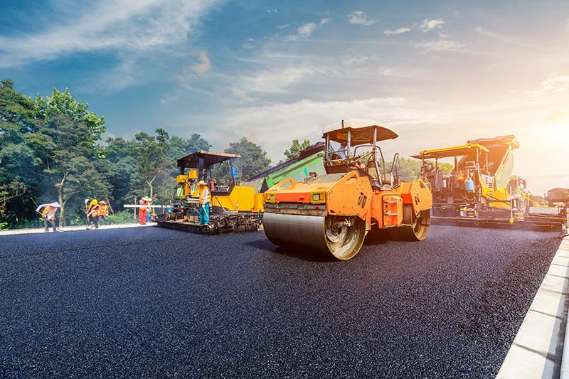 Asphalt road work