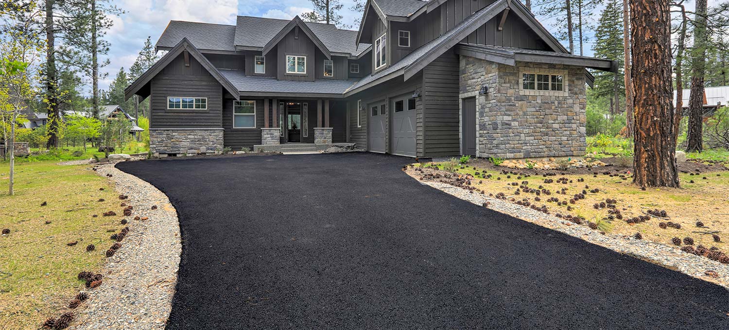 house with asphalt driveway