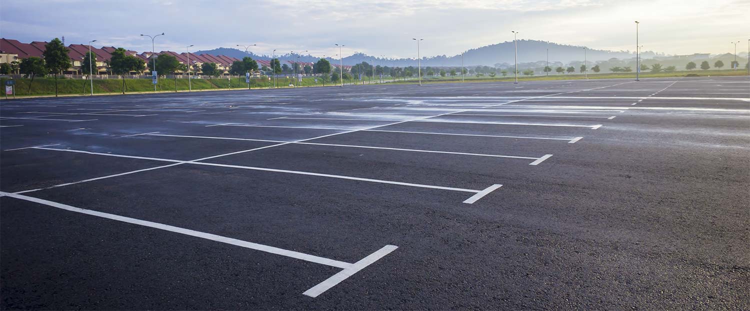 asphalt parking lot