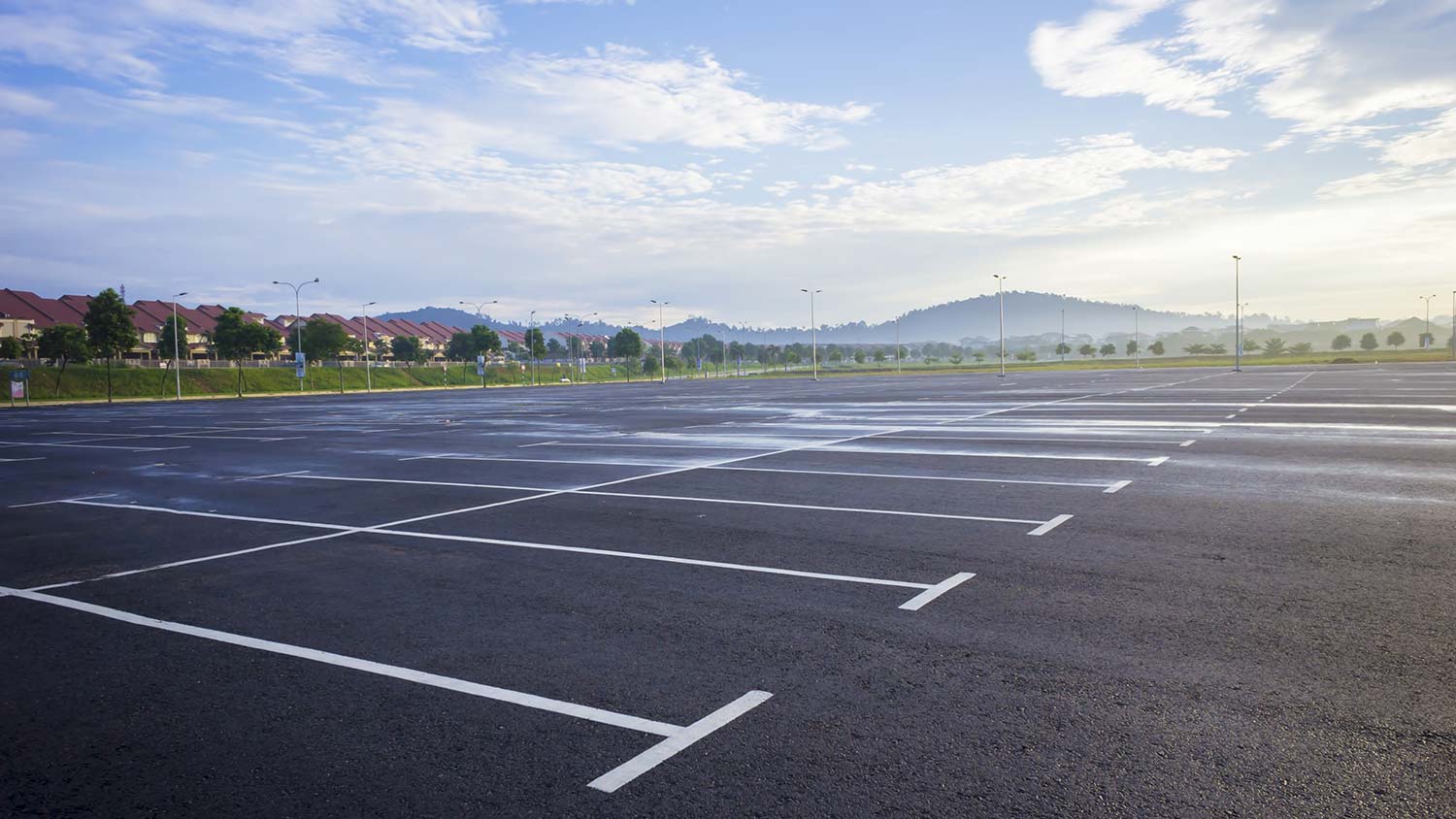 asphalt parking lot