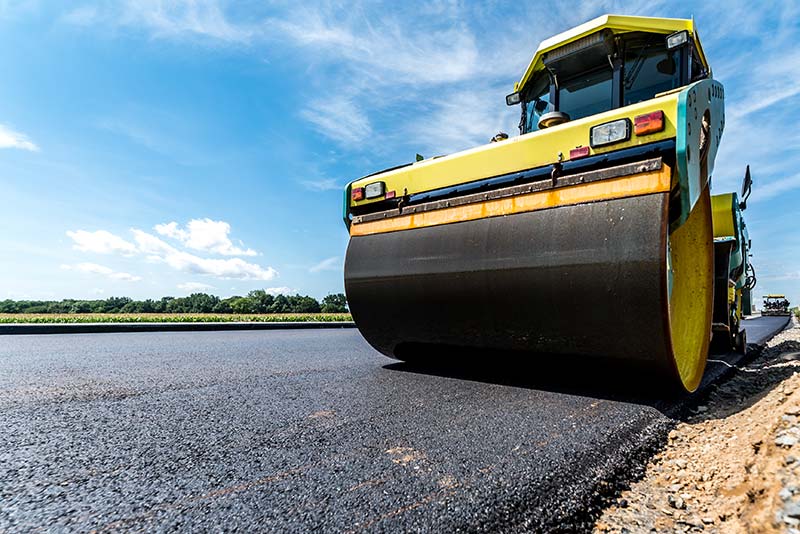 Asphalt road work