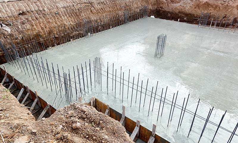 concrete building pad