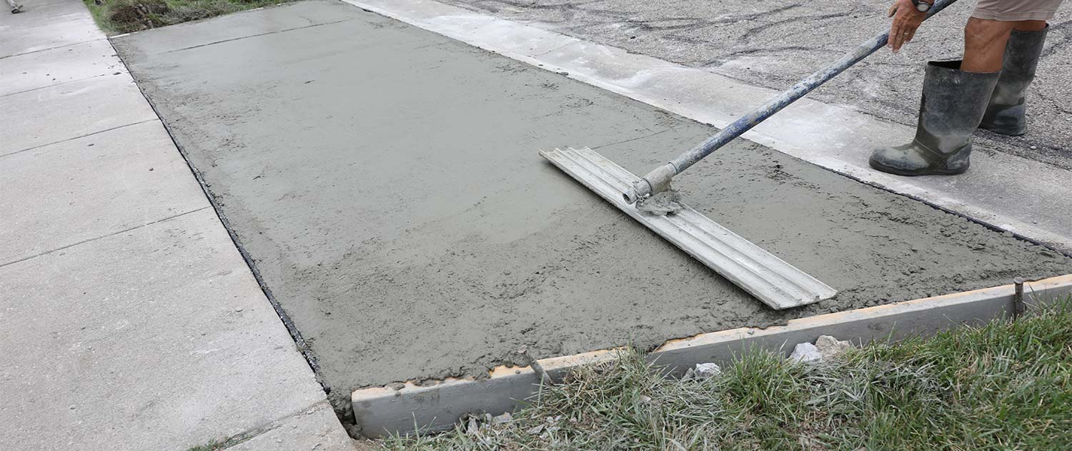 residential concrete driveway