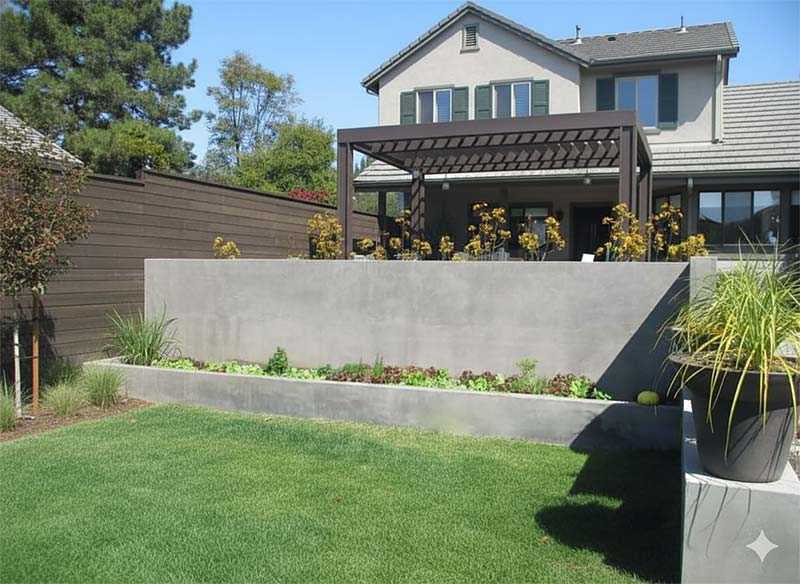 concrete retaining wall