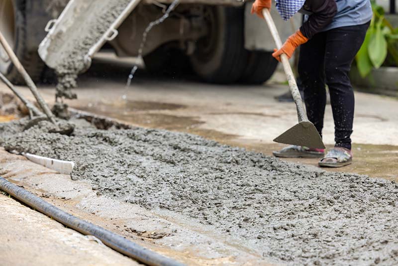 commercial concrete job