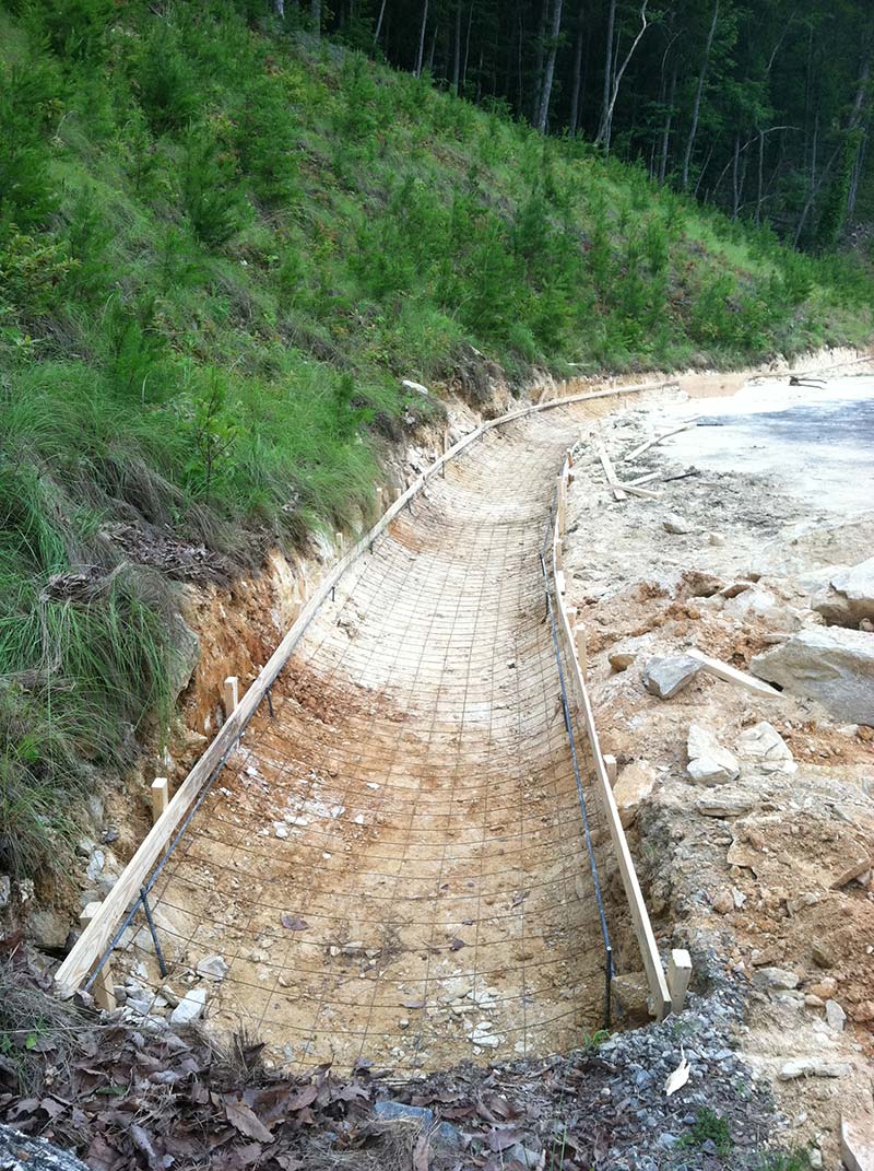 lading grading sidewalk