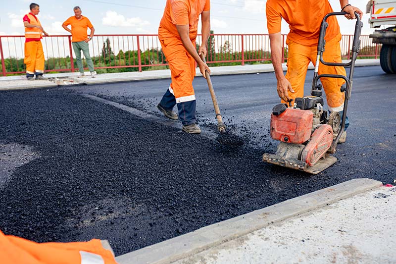 Asphalt road work